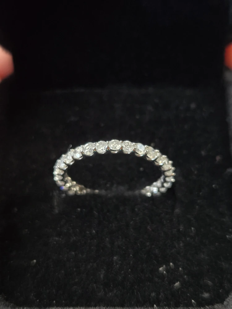 1ct natural diamond 18k Eternity Ring - photo 5
