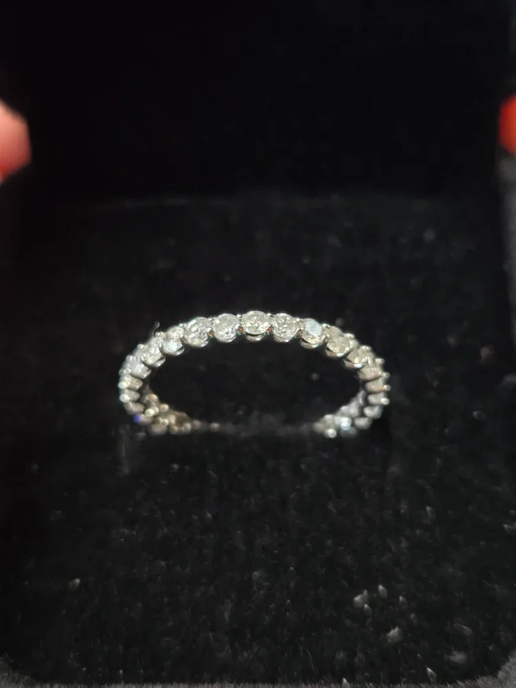 1ct natural diamond 18k Eternity Ring image indicator(5)