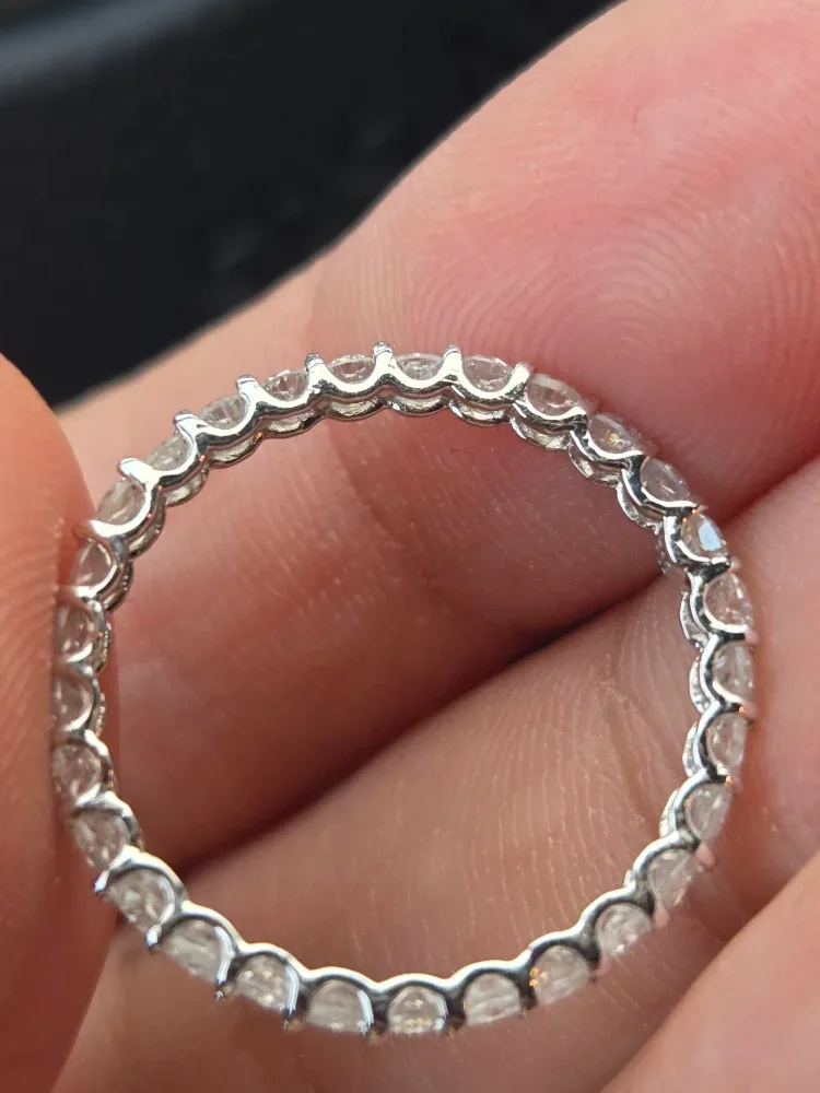 1ct natural diamond 18k Eternity Ring image indicator(6)