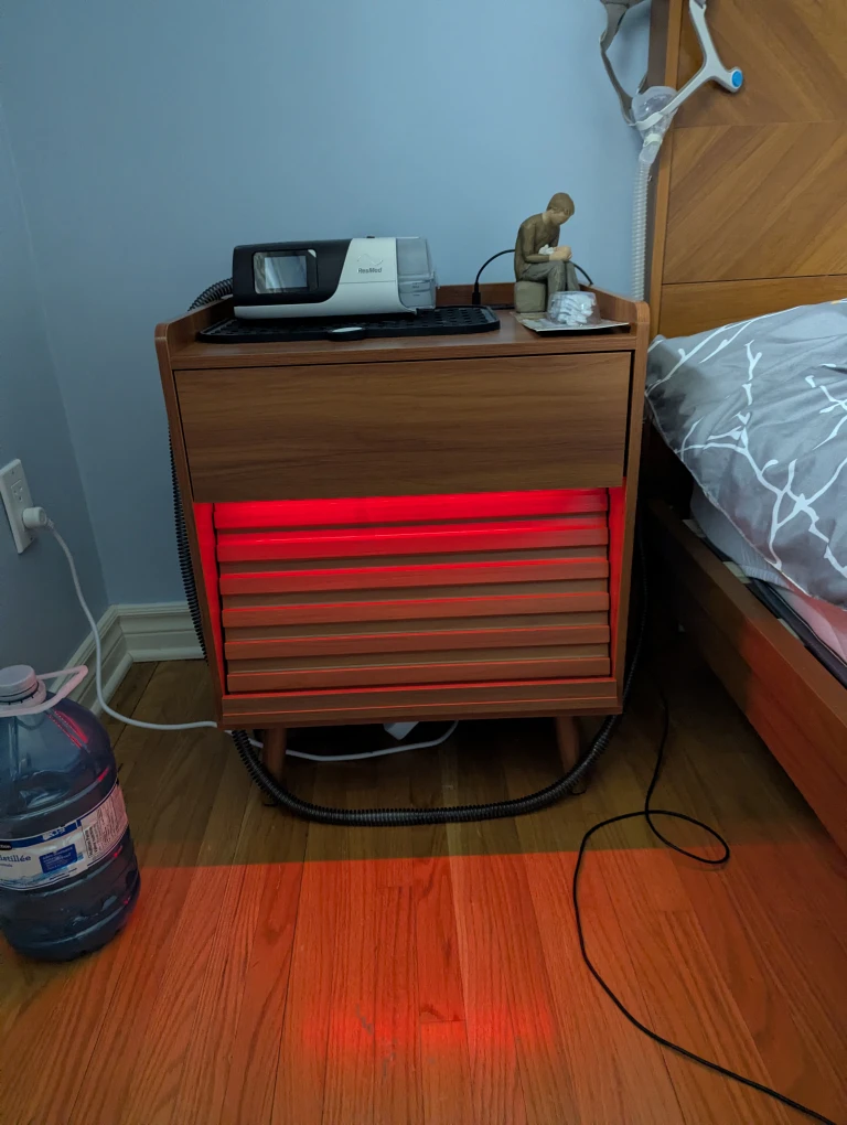 George Oliver Modern Nightstand with LED Light - photo 2