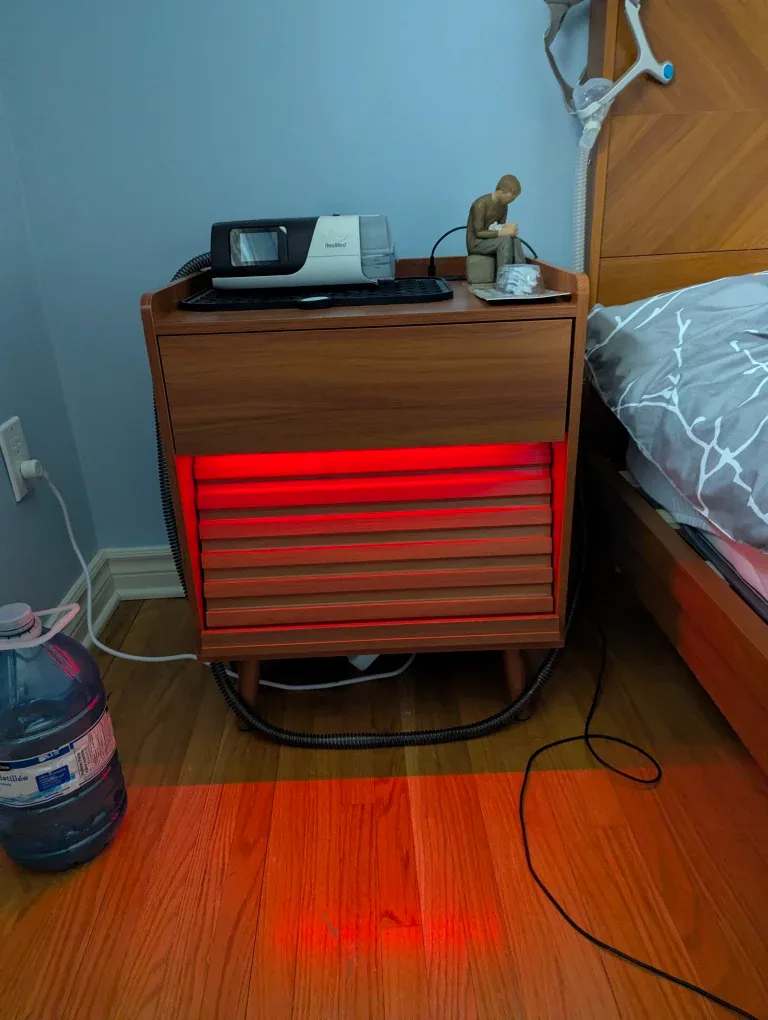 George Oliver Modern Nightstand with LED Light image indicator(2)