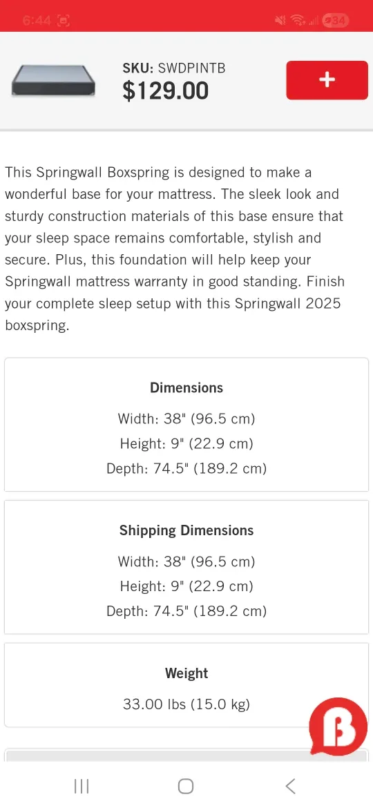 Springwall 2025 Twin Boxspring image indicator(2)