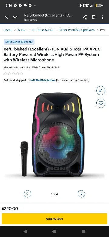 ION Audio Total PA APEX Wireless PA System