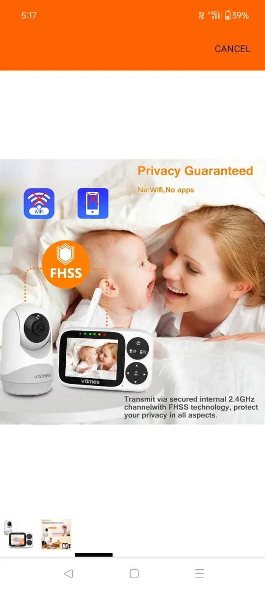 VTimes Baby Monitor with Camera image indicator(2)