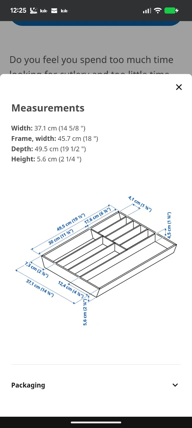 IKEA VARIERA Cutlery Tray - Bamboo image indicator(3)