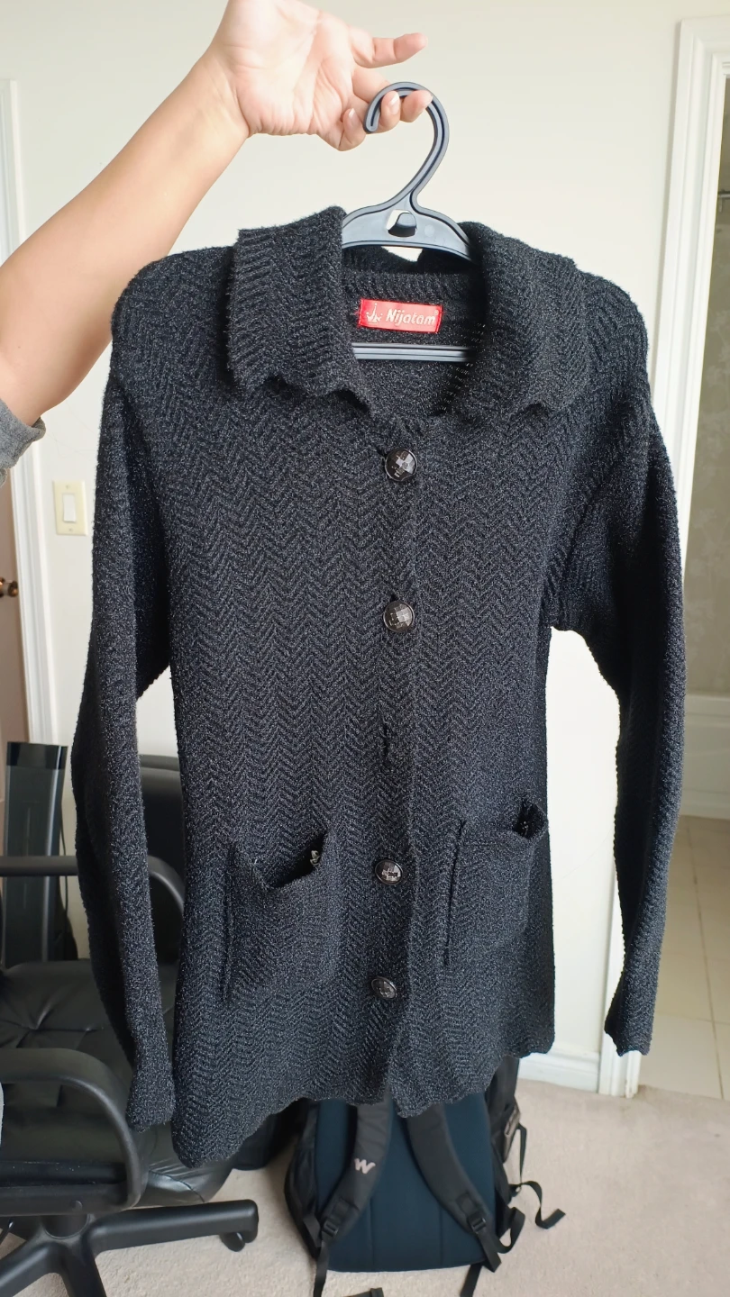 Nijatam Black Knit Cardigan