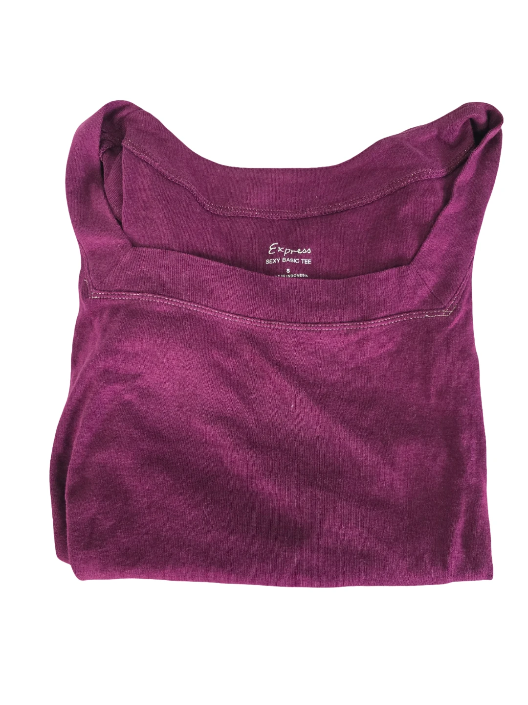 Express Sexy Basic Tee - Purple, Size S - photo 2