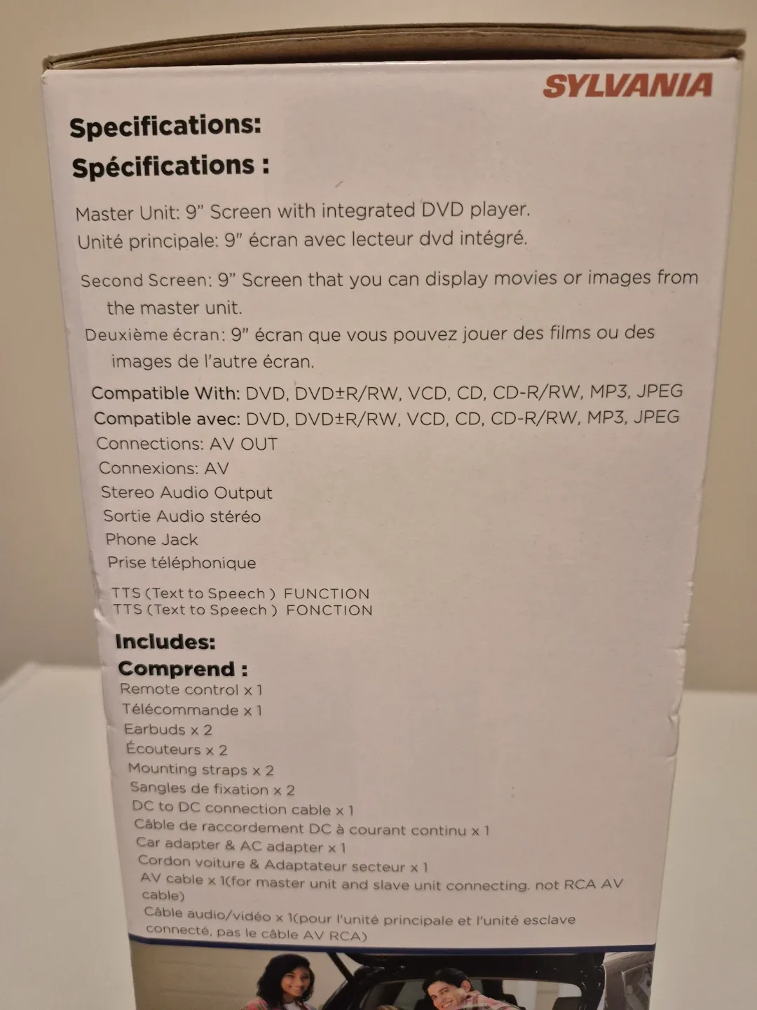 Sylvania 9" Dual Screen DVD Player - Like New! image indicator(3)