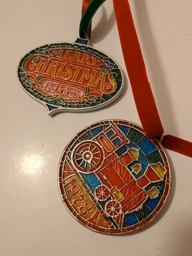 Vintage 1978 Christmas Collectible Ornaments - Set of 2 image indicator(2)