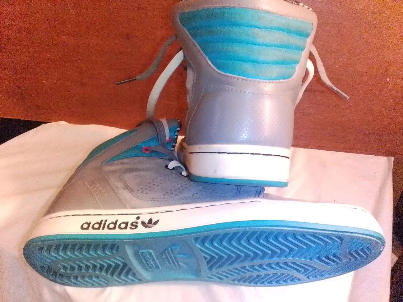 Adidas High Top Sneakers - Gray & Blue image indicator(2)