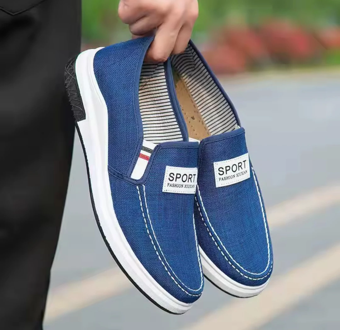 Blue Denim Slip-On Shoes