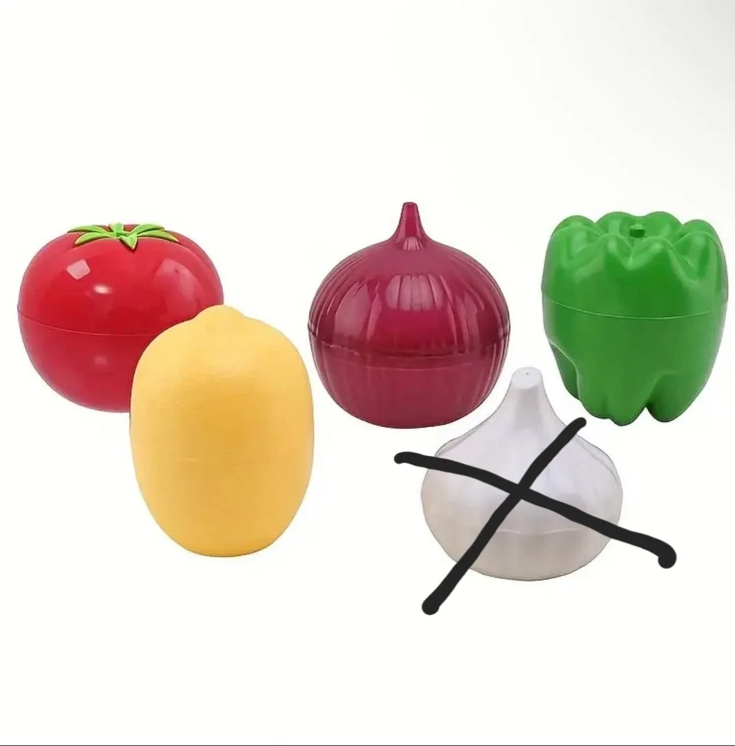 NEW Vegetable Storage Containers - Onion, Lemon, Tomato, Pepper image indicator(2)