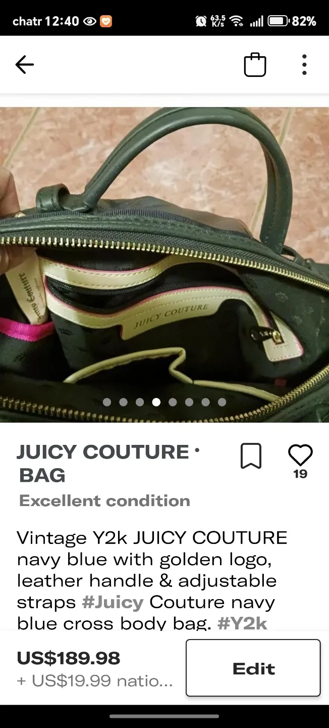 Juicy Couture Y2K Navy Blue Bag image indicator(5)