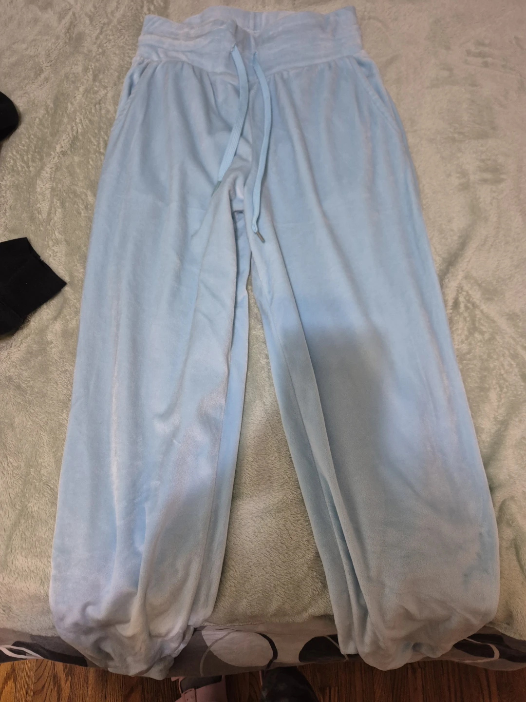 Bluenotes Blue Velour Pants - XS