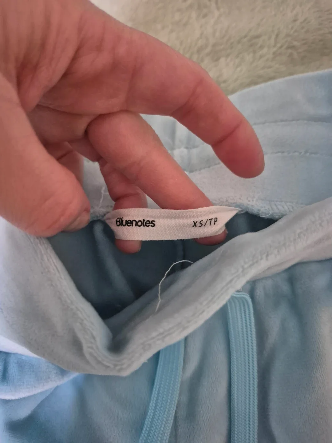 Bluenotes Blue Velour Pants - XS image indicator(3)