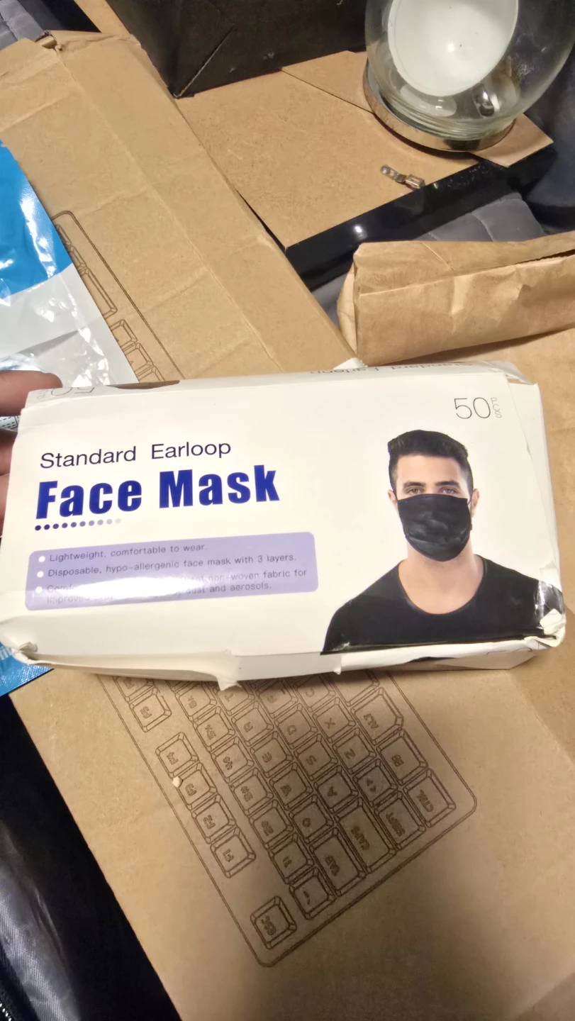 Standard Earloop Face Masks - 50 Pack