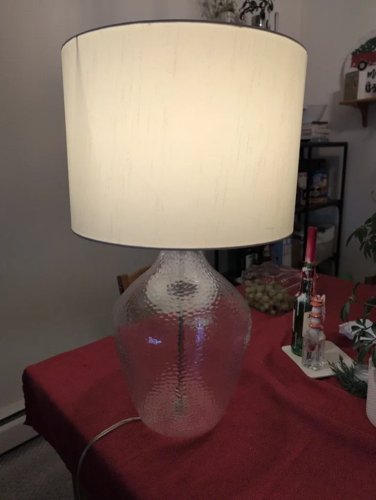 Glass Table Lamp with Shade