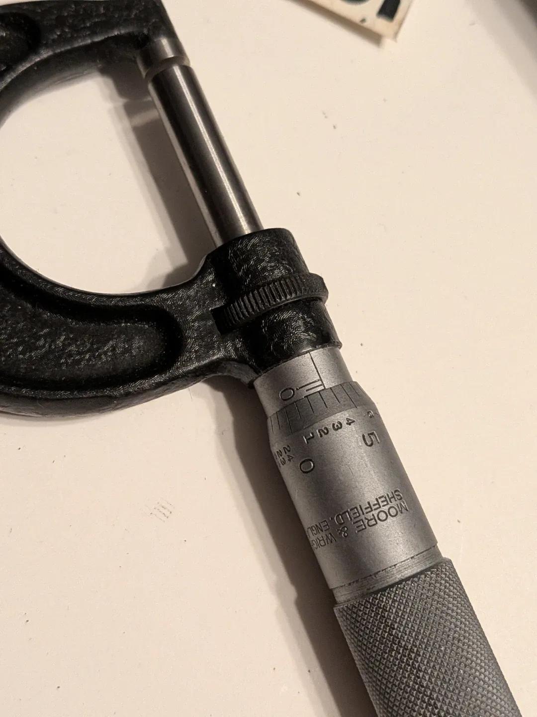 Vintage Moore & Wright Micrometer No. 965 w/ Box image indicator(5)