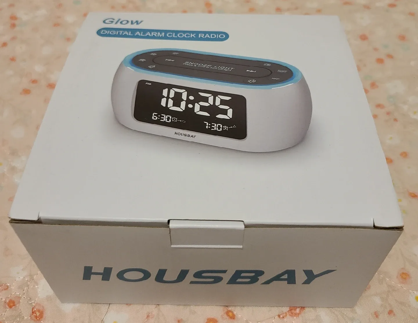 HOUSBAY Glow Digital Alarm Clock Radio thumbnail