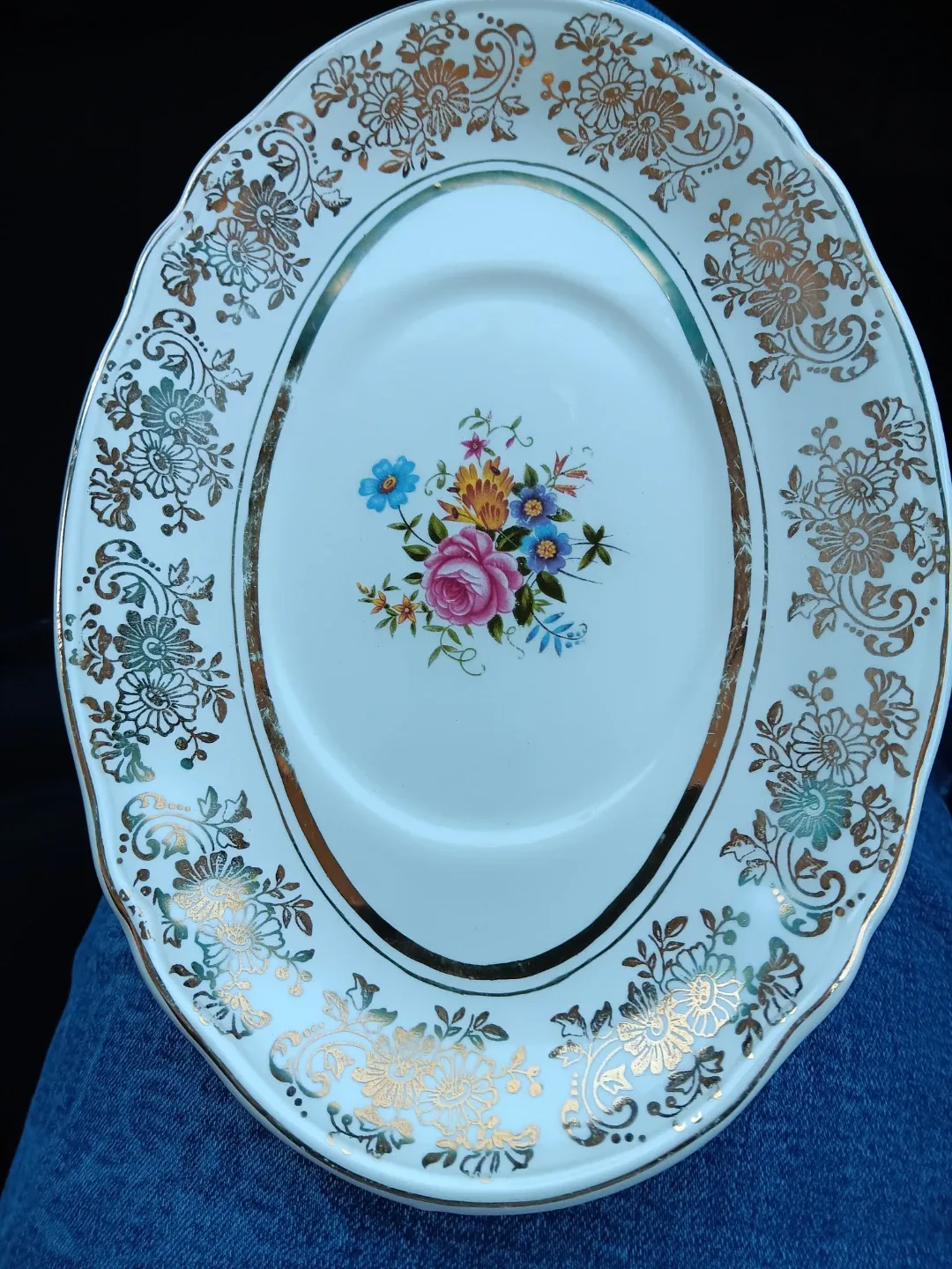 Alfred Meakin England Golden Posy Plate