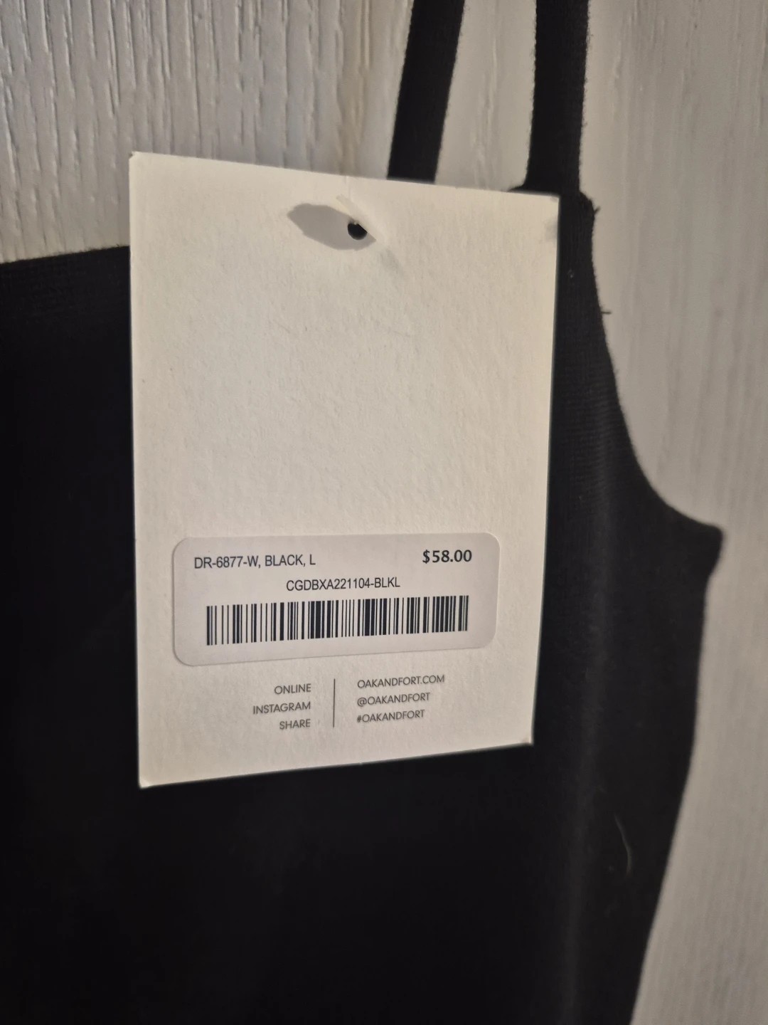 Oak + Fort Black Dress - Size L - photo 3