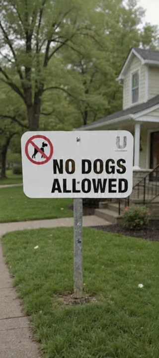 Metal No Dogs Allowed sign thumbnail