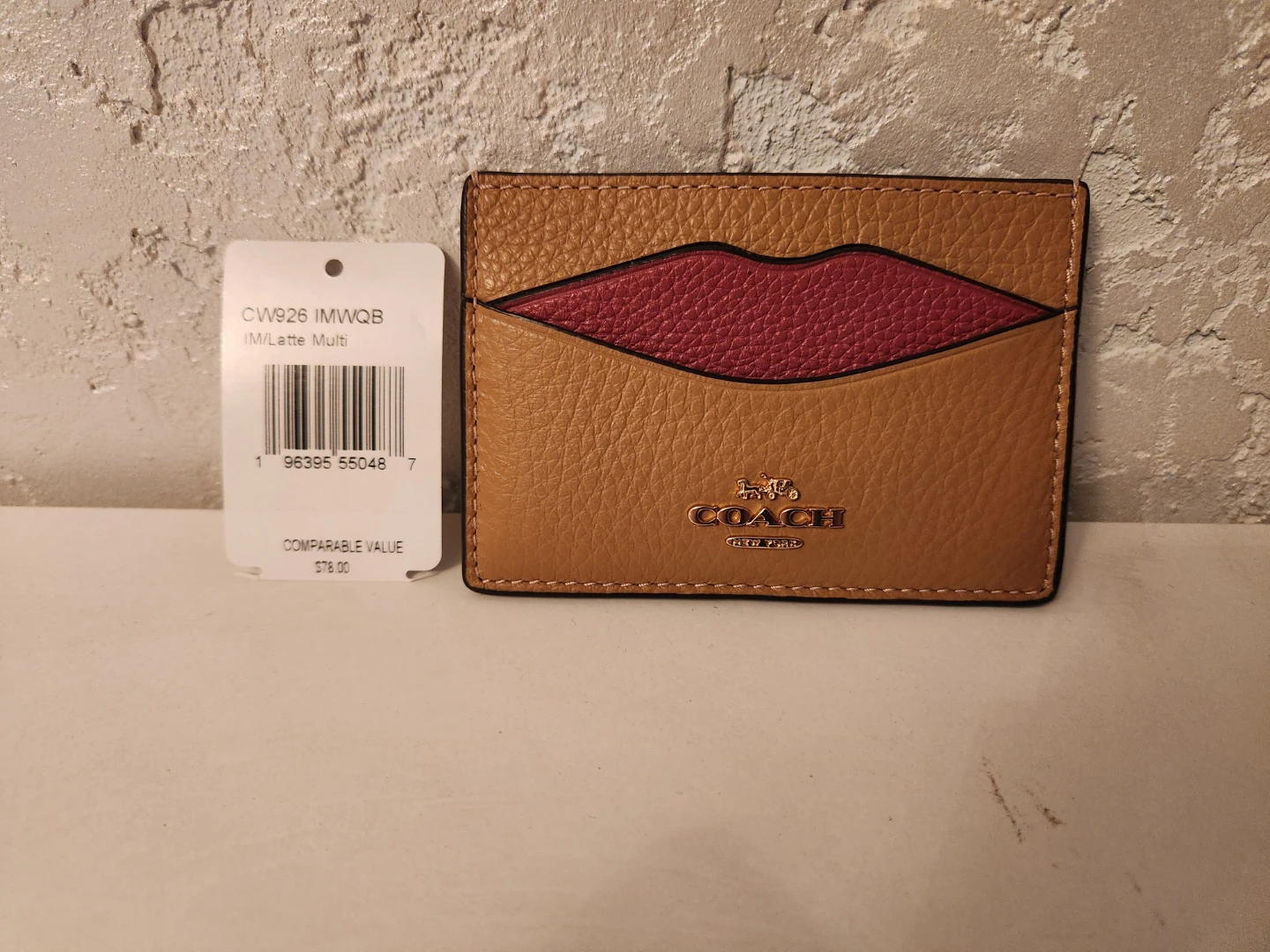 Coach Card Case Latte Multi