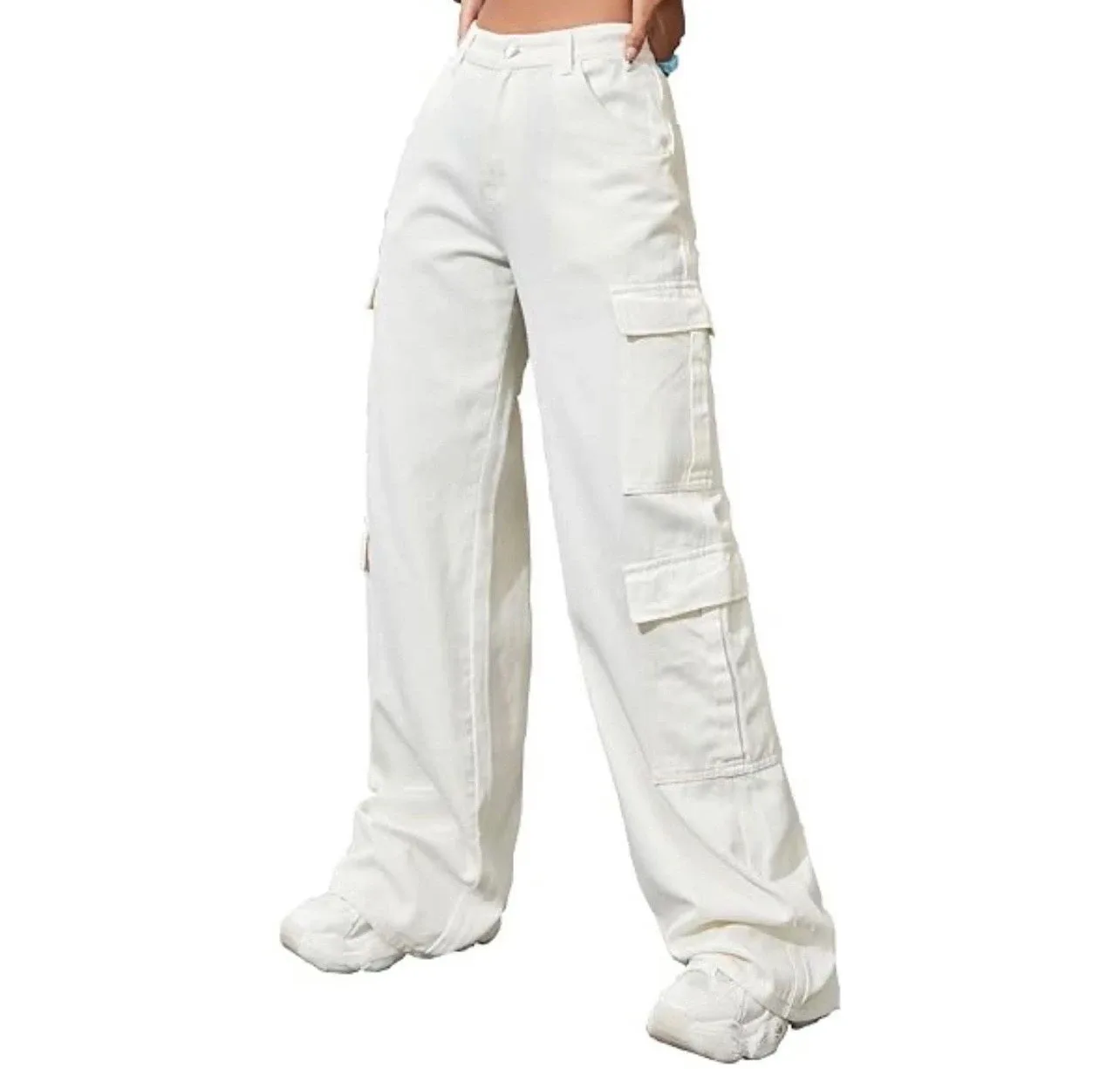 White Cargo Pants females size small