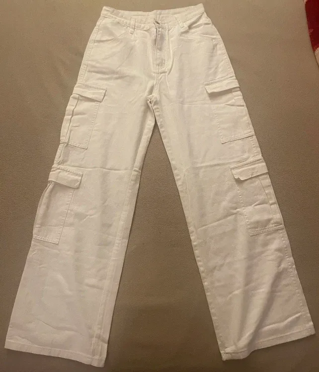 White Cargo Pants females size small image indicator(2)
