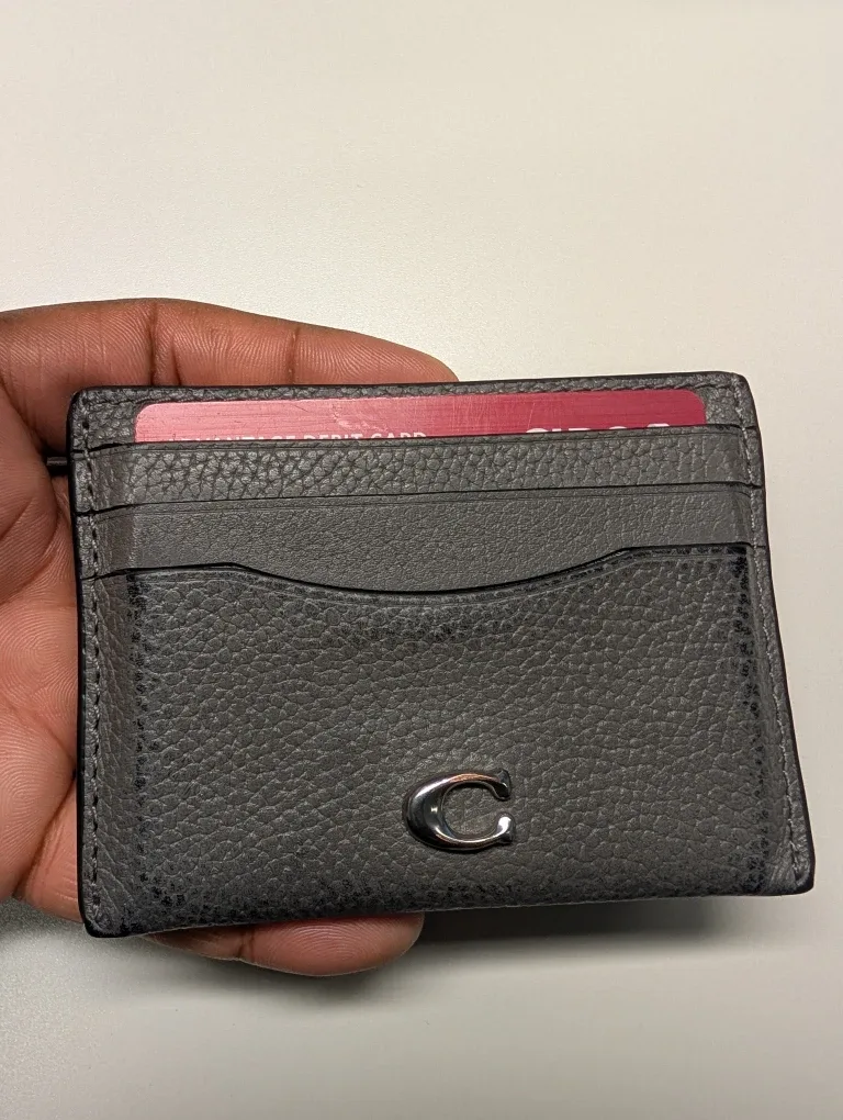 Coach Grey Leather Card Holder image indicator(2)