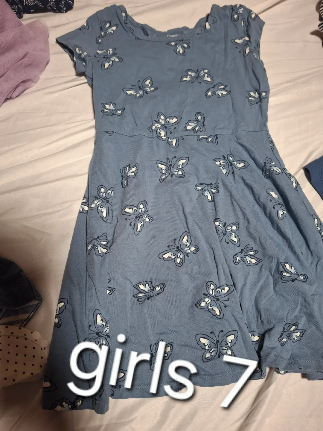 Girls Size 7 Butterfly Dress