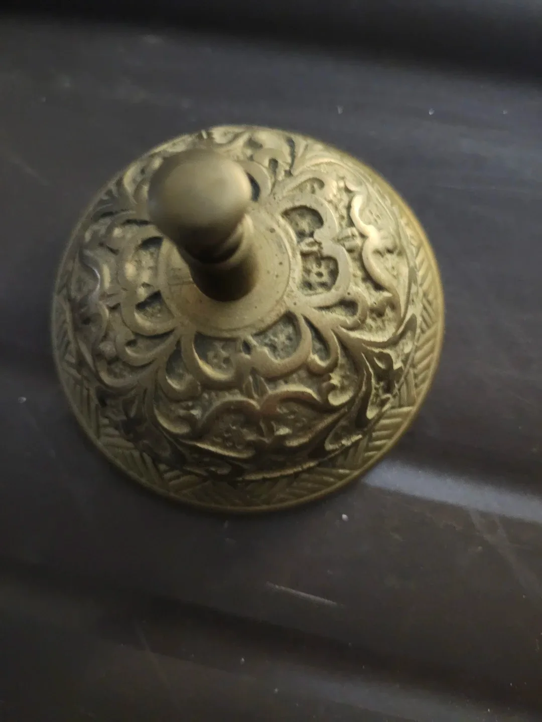 Vintage Ornate Brass Hand Bell thumbnail