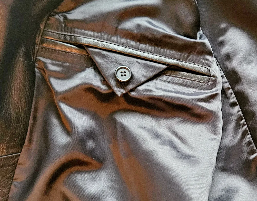 Vintage Danier 90’s Leather Blazer Black Size Medium Mint image indicator(6)