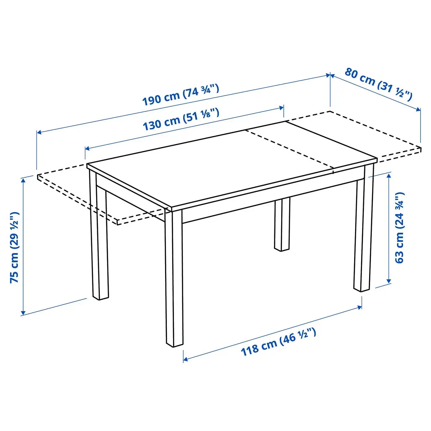 IKEA LANEBERG Extendable Dining Table - photo 3