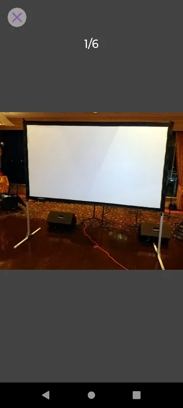 Projector screen 144 in ( by VAPEX D Screen ) like new