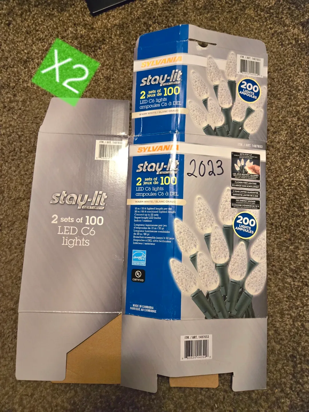 400 LED White Indoor/Outdoor Christmas Lights