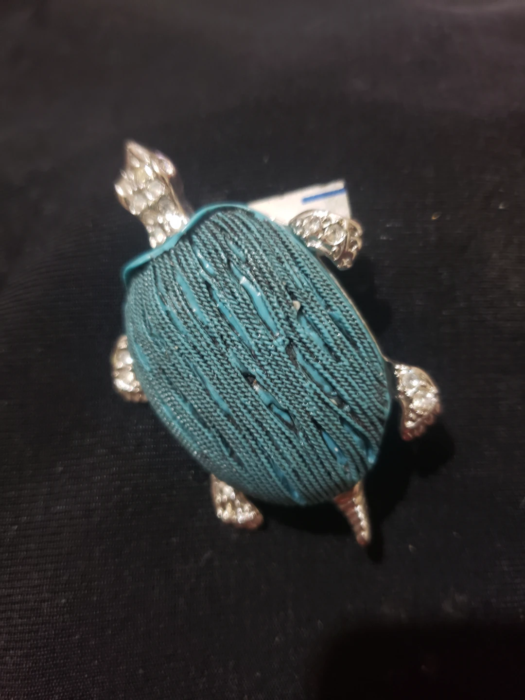 Turtle Brooch Pin - Blue green