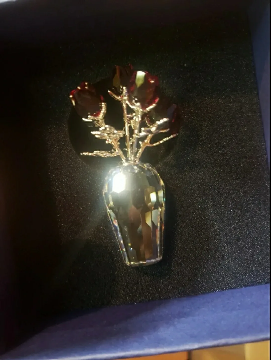 Swarovski Crystal Flowers in Vase Figurine - New in Box