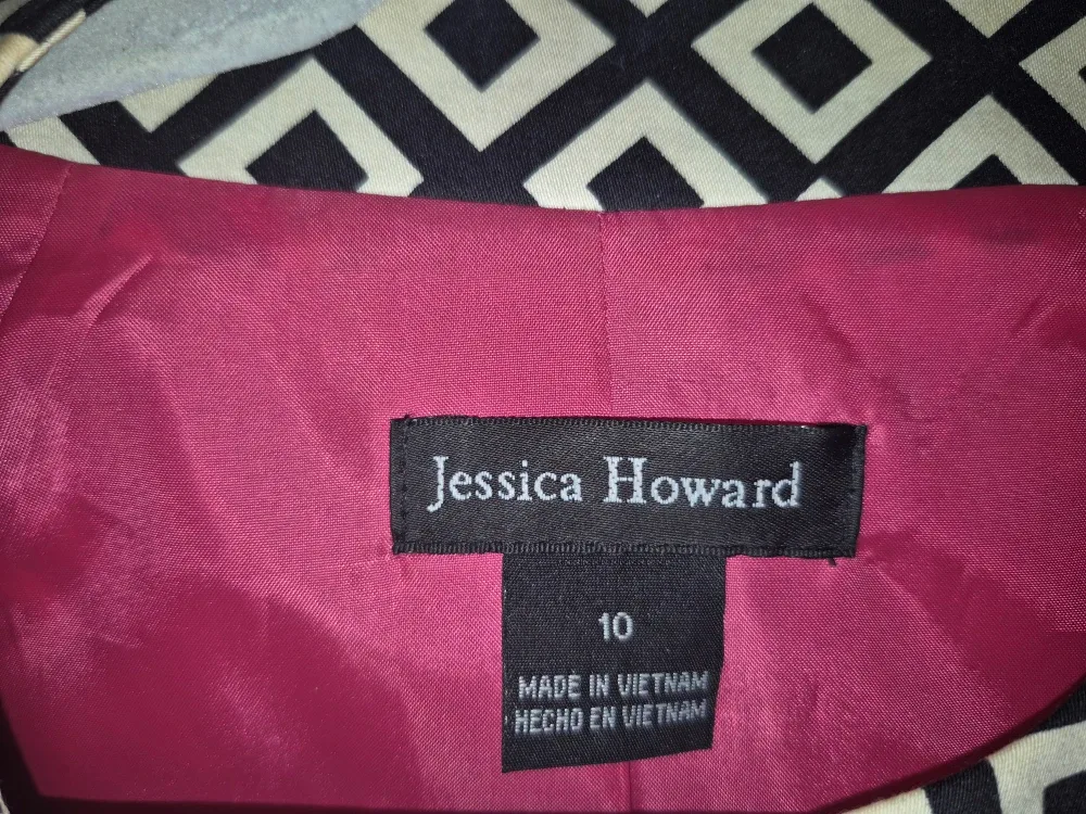 Jessica Howard Black & White Jacket - Size 10 image indicator(2)