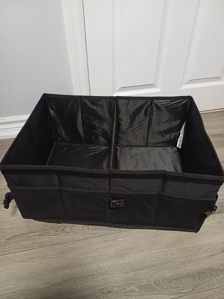 FORTEM Black Collapsible Car Trunk Organizer image indicator(2)