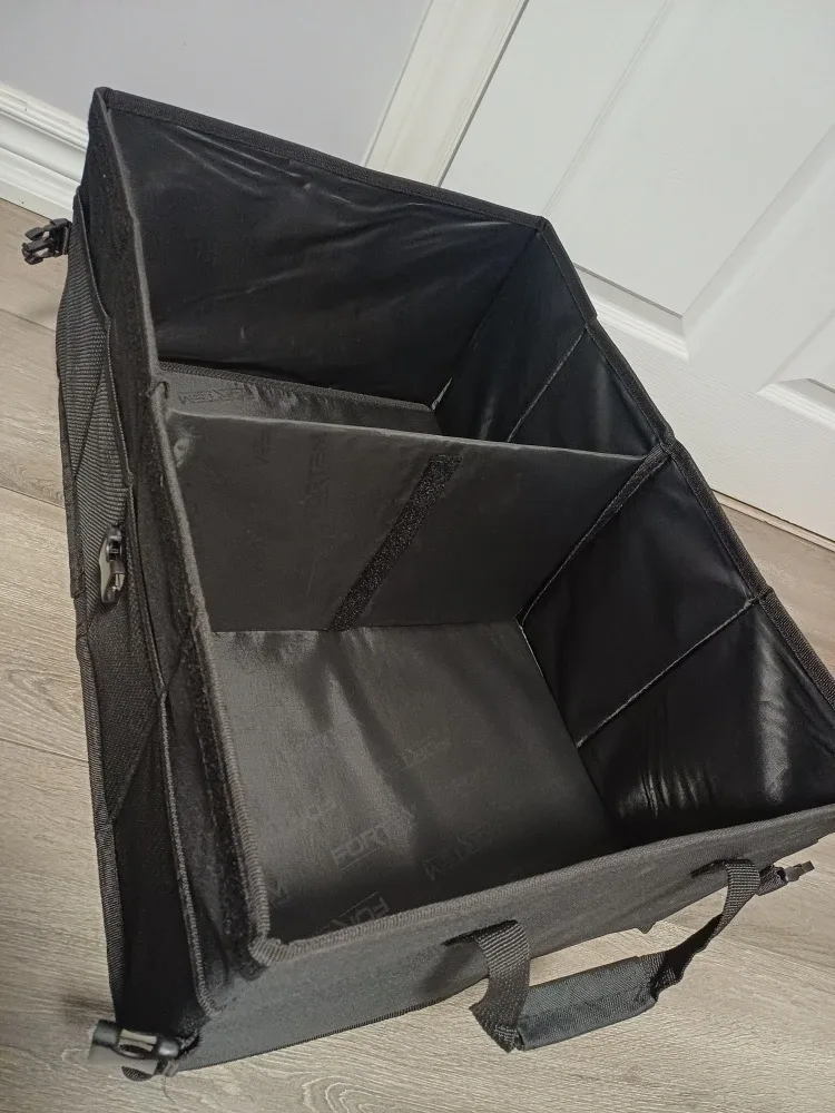 FORTEM Black Collapsible Car Trunk Organizer image indicator(4)