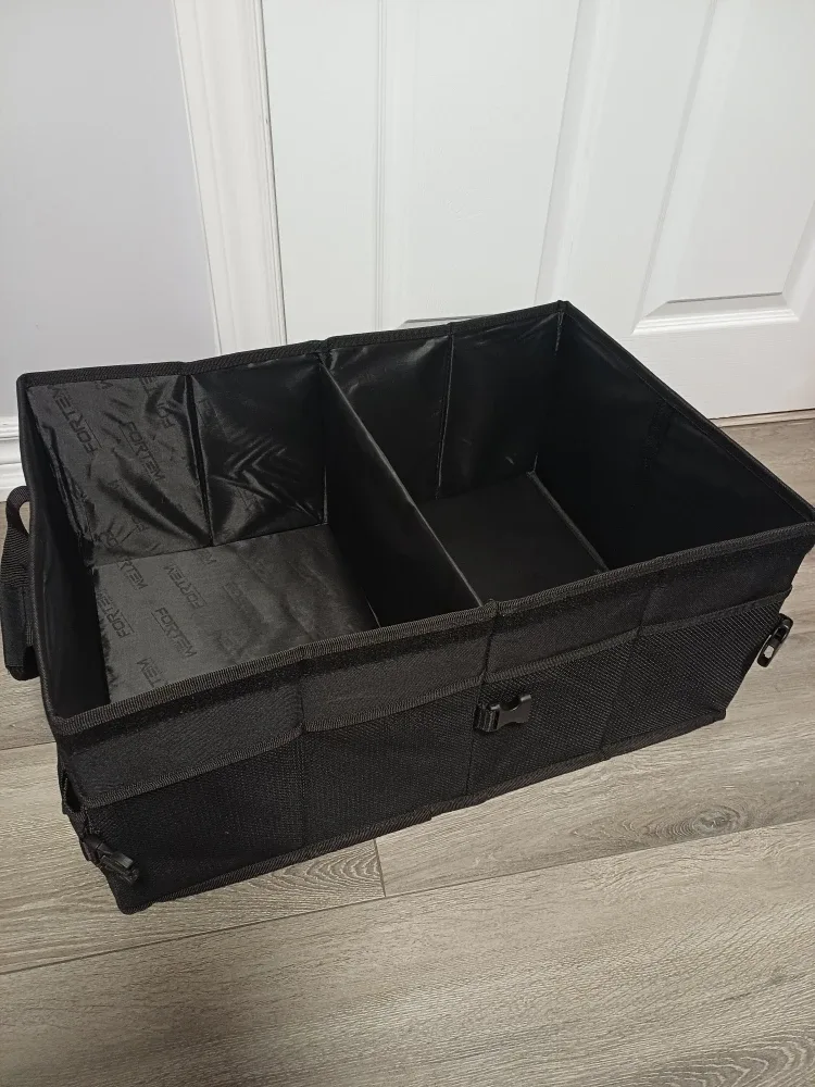 FORTEM Black Collapsible Car Trunk Organizer image indicator(6)