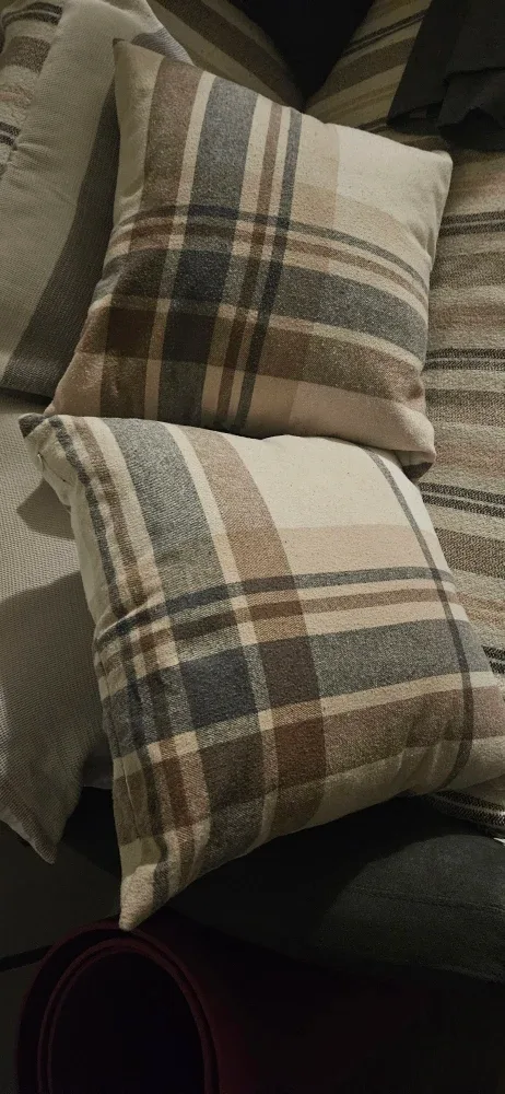 Plaid Throw Pillows - Set of 2