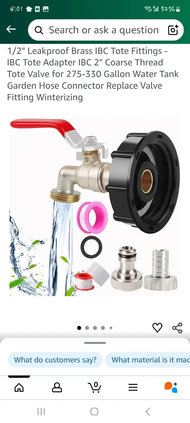 1/2" Leakproof IBC Tote Adapter thumbnail