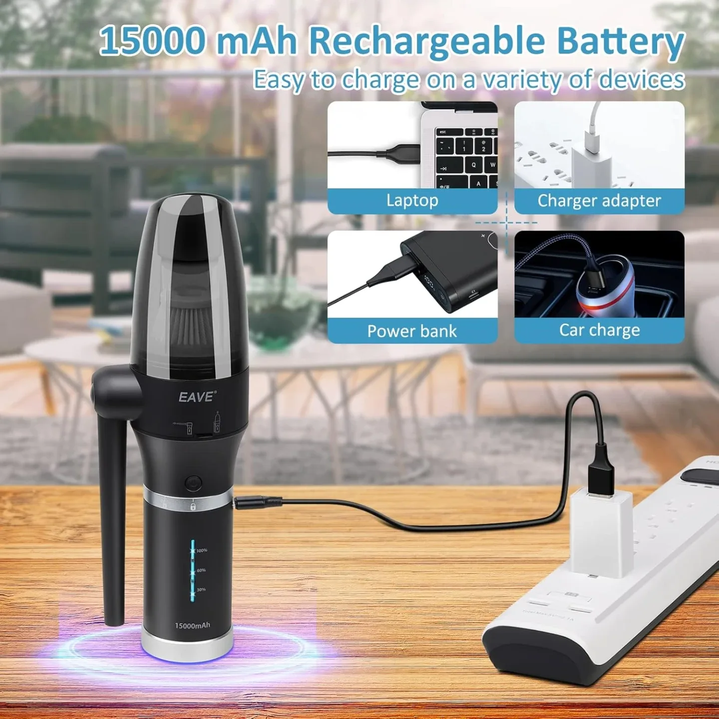 Cordless Air Duster & Mini Vacuum Cleaner 2 in 1 image indicator(5)