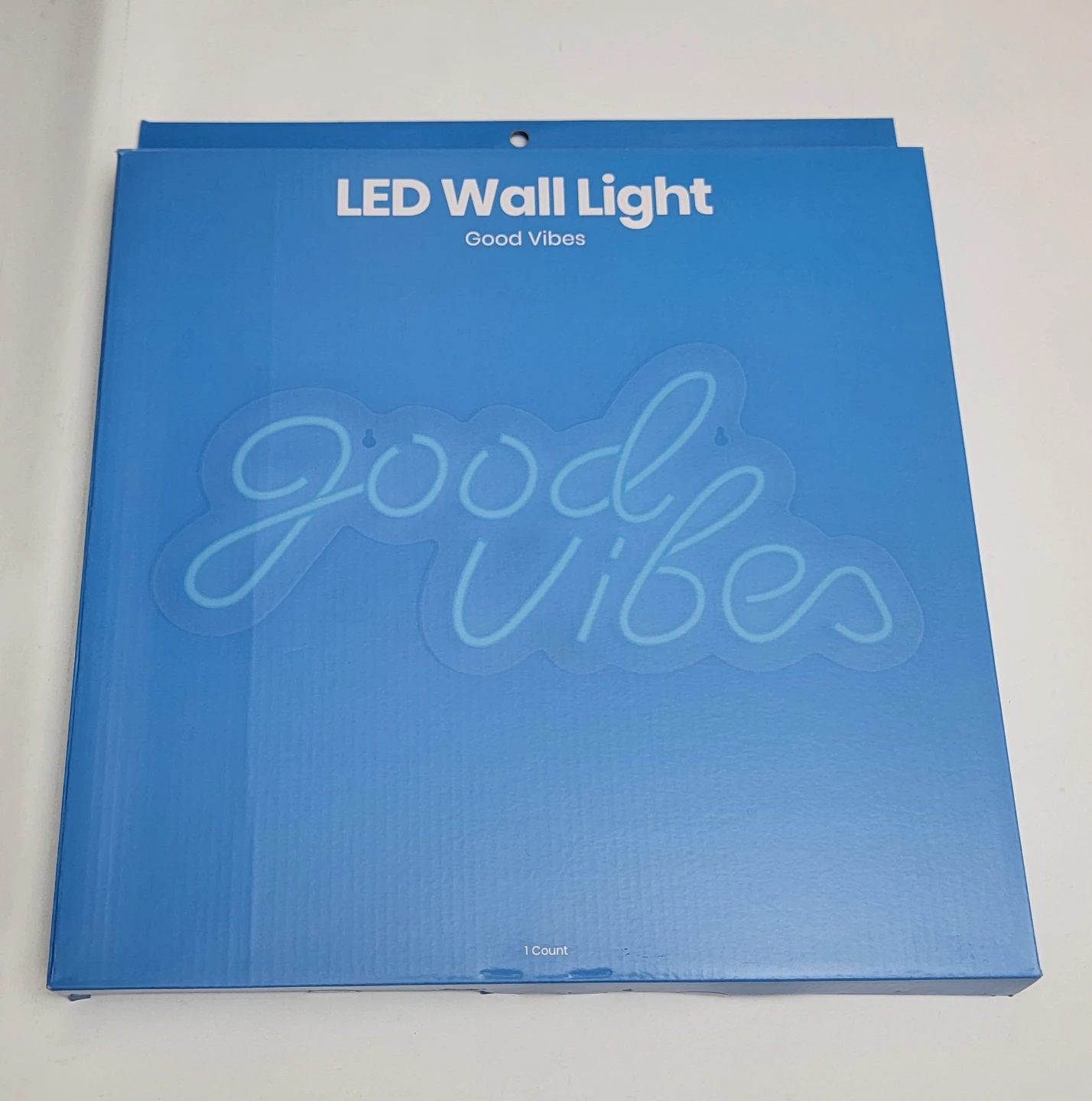LED Wall Light – “Good Vibes” Neon Sign USB & Battery Powered - photo 3