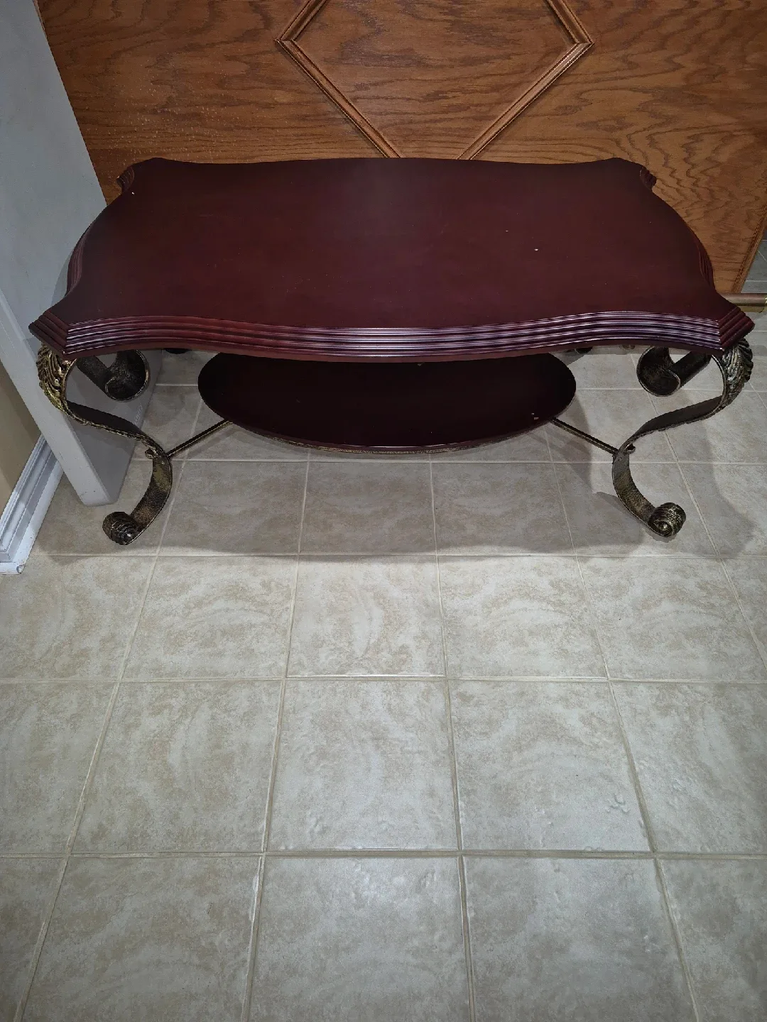 Vintage Coffee Table - Dark Wood & Metal image indicator(6)