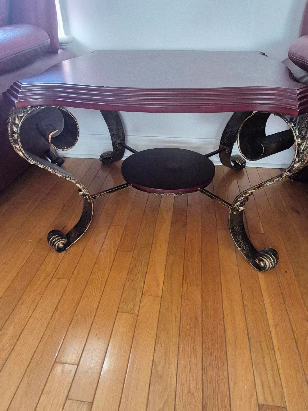 Vintage Coffee Table - Dark Wood & Metal image indicator(8)