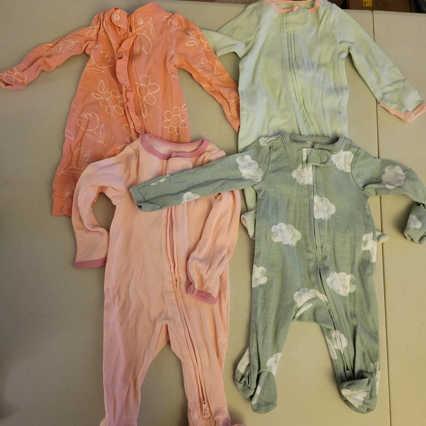 Baby Sleepers - 4 Pack. Newborn