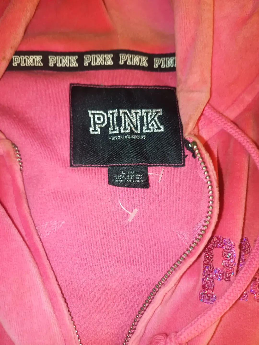 Victoria's Secret PINK Full Zip Hoodie - Large image indicator(3)